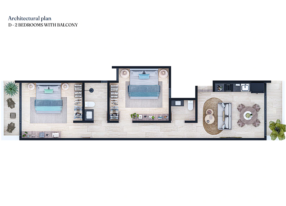 D | 2 RECÁMARA CON BÁLCON
